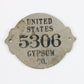 Vintage United States Gypsum Company Employees Badge #5306 2.75"
