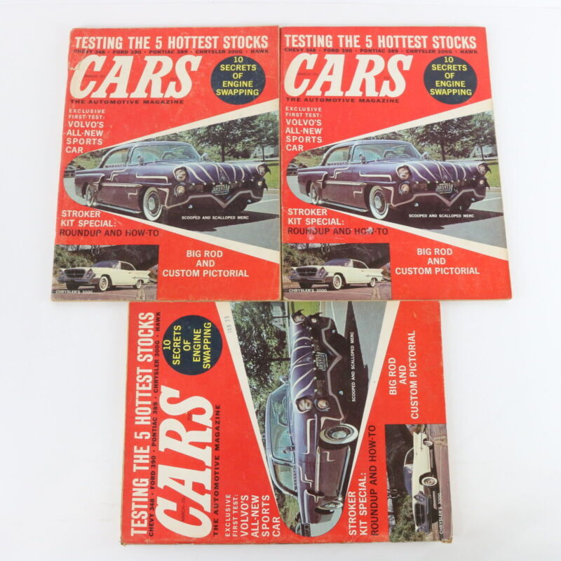 Lot Of 5 Cars Automotive Pontiac Volvos Sports Car Jan Mar 1961 Car Magazines