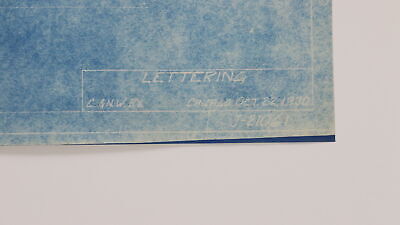 Chicago North Western C&NW Lettering Passenger Blueprint J-21061 Oct 22 1930 51"