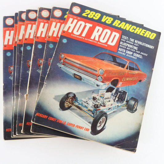 Lot Of 7 Hot Rod 289 V8 Ranchero April 1966 Vintage Car Magazines