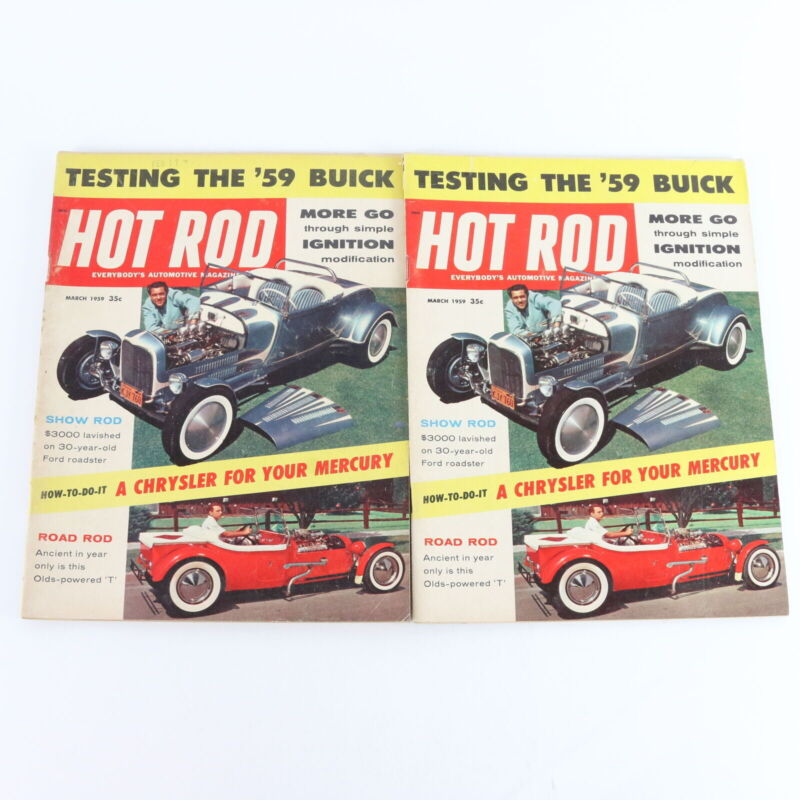 Lot Of 4 Hot Testing '59 Buick March 1959 Vintage Car Magazines