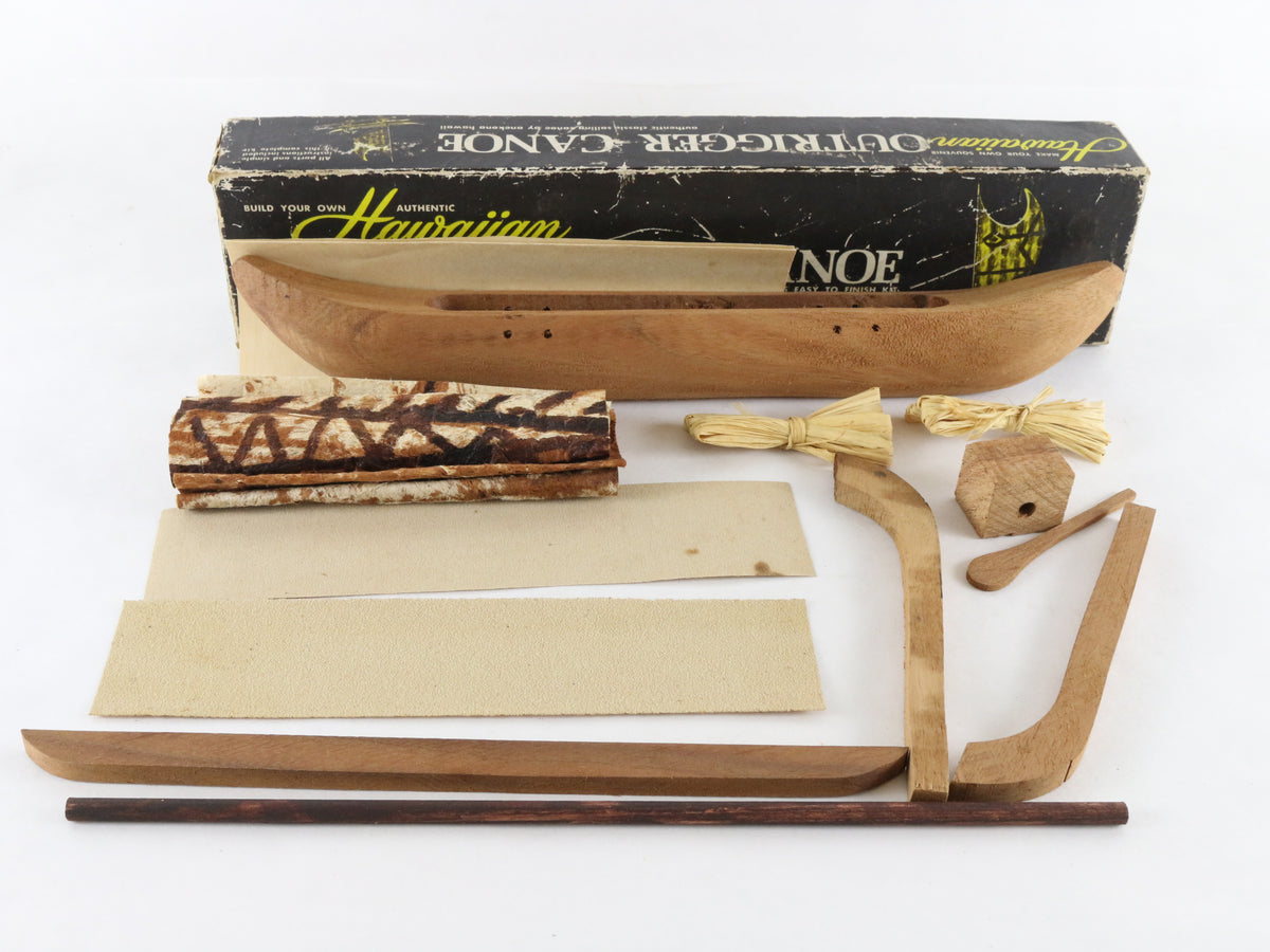 Hawaiian Outrigger Canoe Anekona Hawaii Vintage Wood Boat Kit
