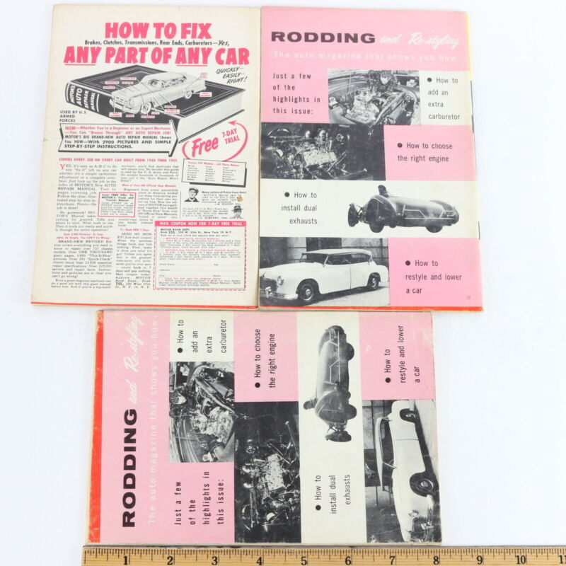 Lot Of 5 Rodding & Re-styling Apr June Sep Nov 1955 Vintage Car Magazines