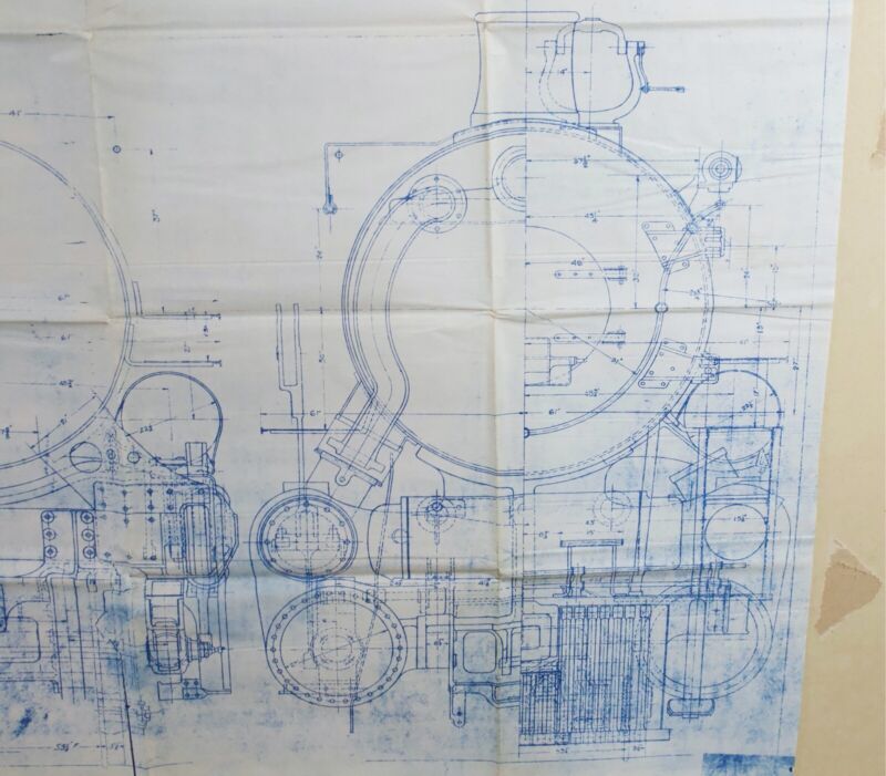 Baldwin Steam Locomotive Works Erecting Nov 19 1934 12269 82.25��� Long Blueprint