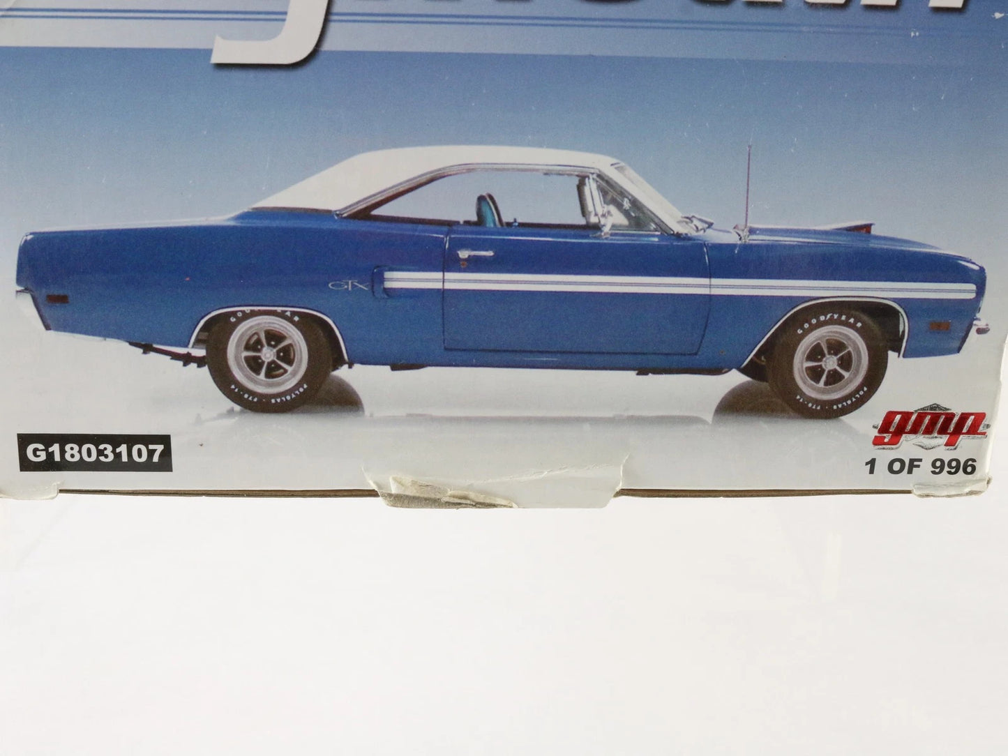 1970 Plymouth GTX Blue & White GMP 1:18 Diecast Model Car 1 Of 996 G1803107