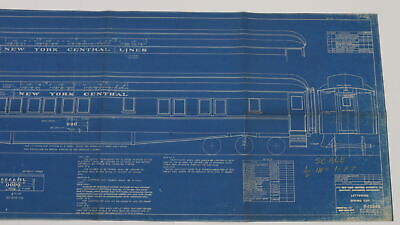 New York Central NYC Dining Car Lettering Blueprint R-13243 1905 48"