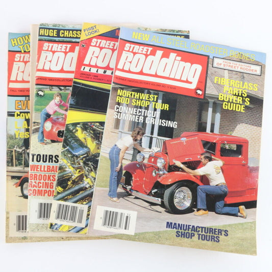 Lot Of 4 Street Rodding Spring Summer Fall 1983 Jan 1986 Vintage Car Magazines