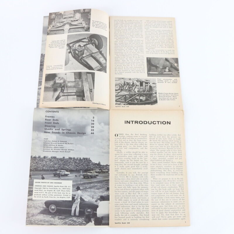 Lot Of 4 Steering & Chassis Spotlite Books 520 Hot Rod Magazines 1962