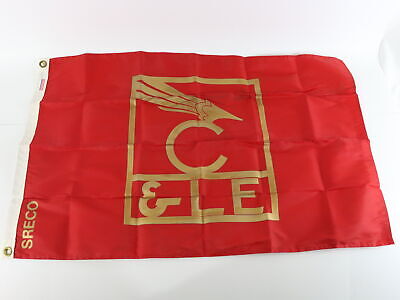 C&LE Cincinnati Lake Erie Red & Gold Serco Fabric Train Flag 2' By 3' USA