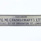 Coachwork P.L.M. (Panelcraft) LTD Arches 53-54 London 4.5��� Metal Builders Plate