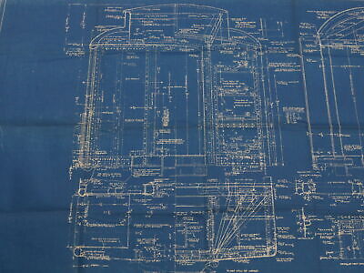 New York Central NYC End Frame & Details Dining Cars Blueprint 1929 70.5"