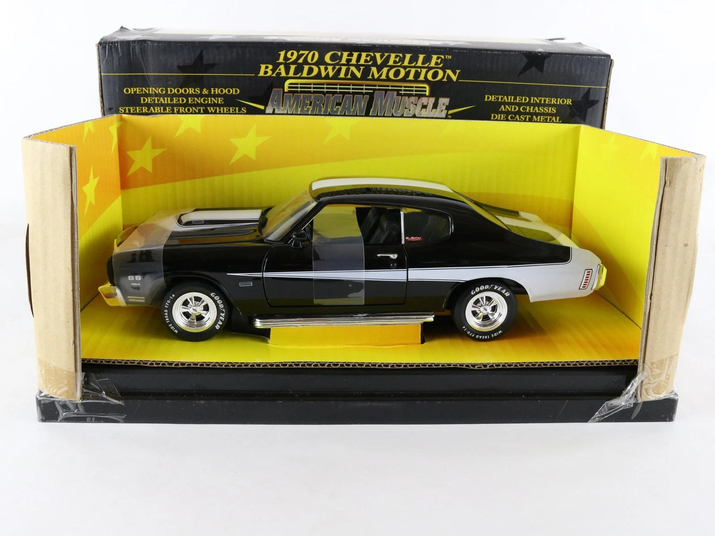 1970 Chevy Camaro Baldwin Motion Black American Muscle ERTL 1:18 Diecast 32070