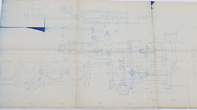 Pilliod Baker Locomotive Vale Gear Arrangement Train Blueprint 10-r-933 1931 47"