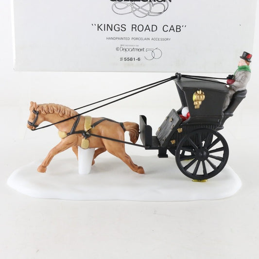 Dept 56 Heritage Village Kings Road Cab Christmas Porcelain Accessory 5581-6