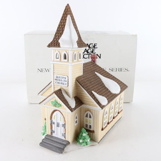 Department 56 New England Village Sleepy Hollow Church XMAS Building 5955-2