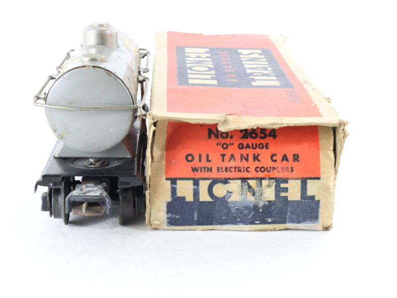 Gray Sunoco Gas Oils 2654 Single Dome Tank Car Lionel Postwar O W/ Box