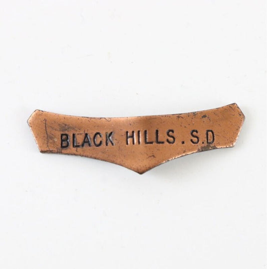 Vintage Black Hills SD South Dakota Metal Pendant 1"