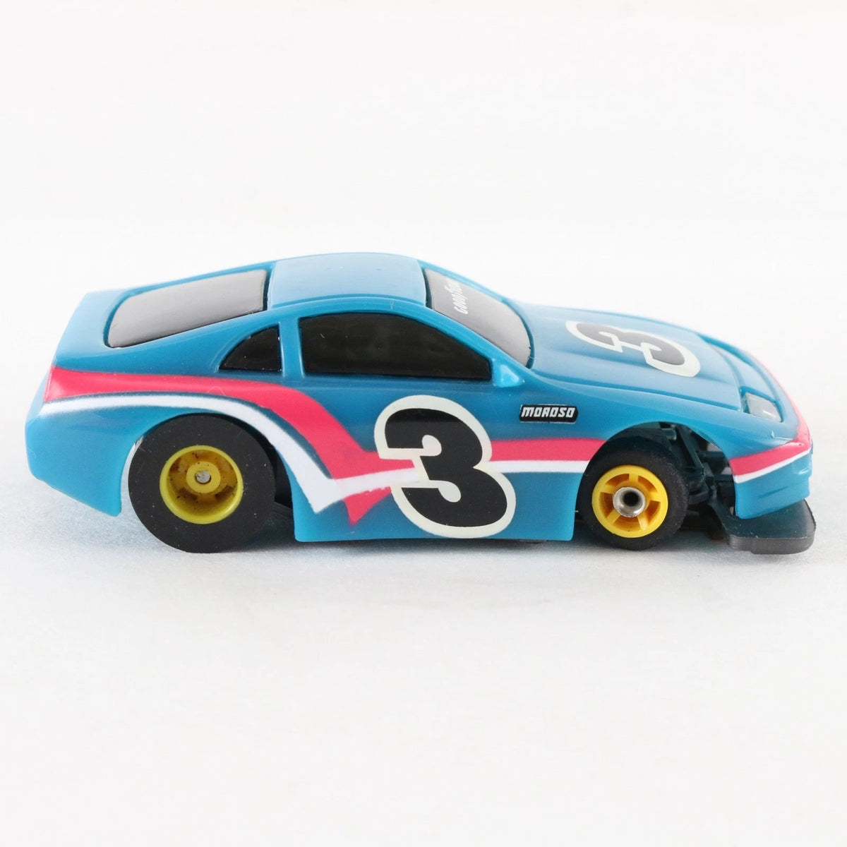 Vintage Tyco TCR Nissan 300 ZX #3 Slotless HO Slot Car WORKING
