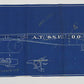 Santa Fe Flat Car Lettering Train Blueprint 26-c 1364 Nov 2 1926 49.75"