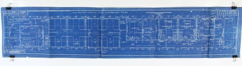 74-B-90 Floor Plan 4057-8 Section 6494 Pullman 1-Car Blueprint 41���