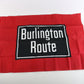 Burlington Route Red & Black Fabric Railroad Train Flag 2' By 3' USA