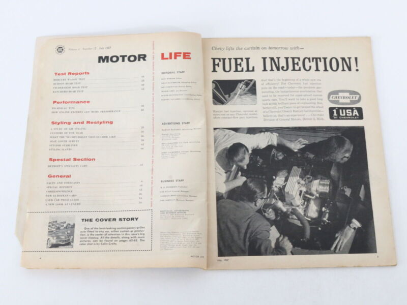 Lot Of 5 Motor Life 1950sVintage Car Magazines Apr June July 1957 25c