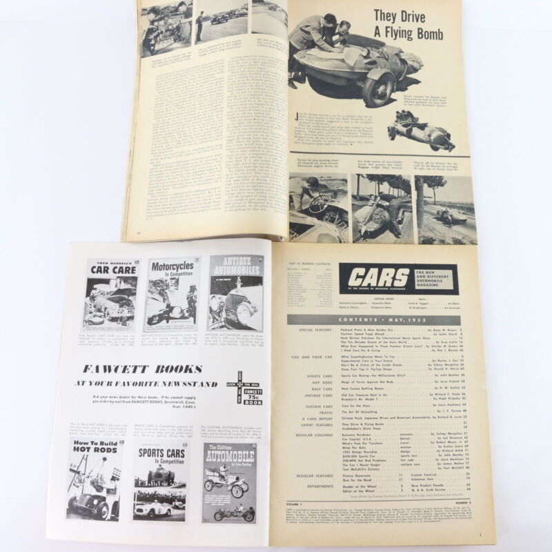 Lot Of 5 Cars Mechanix Illustrated Mar May Oct Nov 1953 Vintage Car Magazines