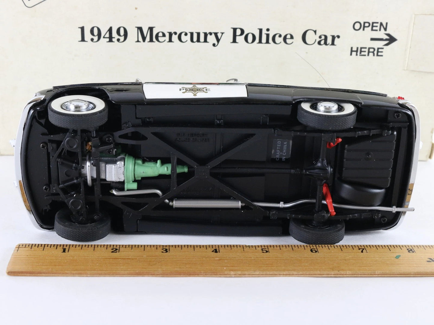1949 Mercury Police Cruiser Black White Danbury Mint 1:24 Diecast Model