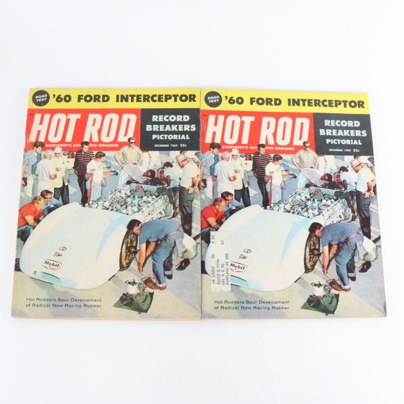 Lot Of 7 Hot Rod Dart & Interceptor November & December 1959 Car Magazines