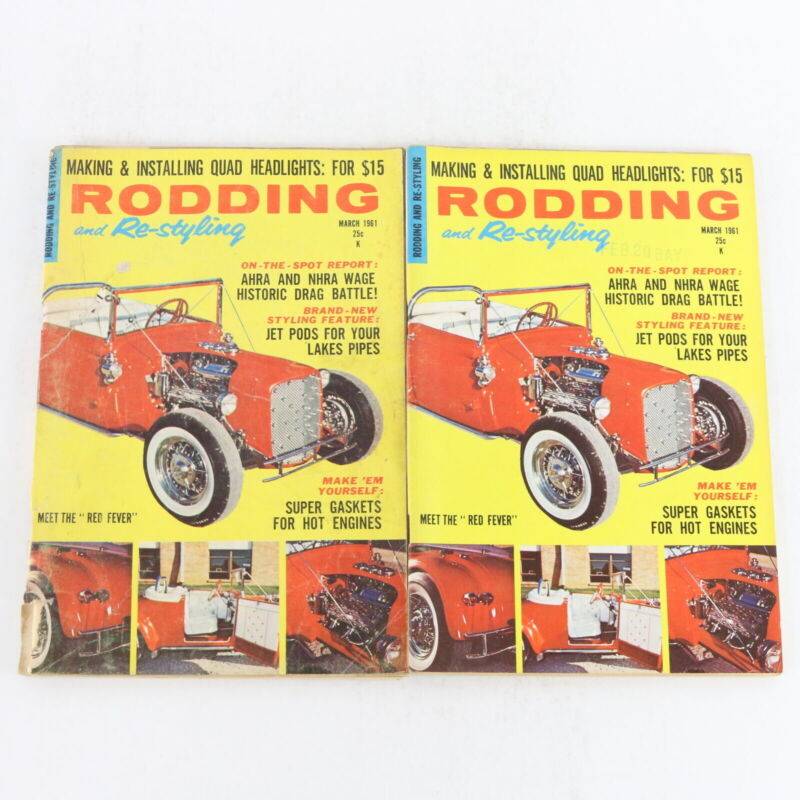 Lot Of 5 Rodding Re-styling Jan Feb Mar 1961 Vintage Car Magazines