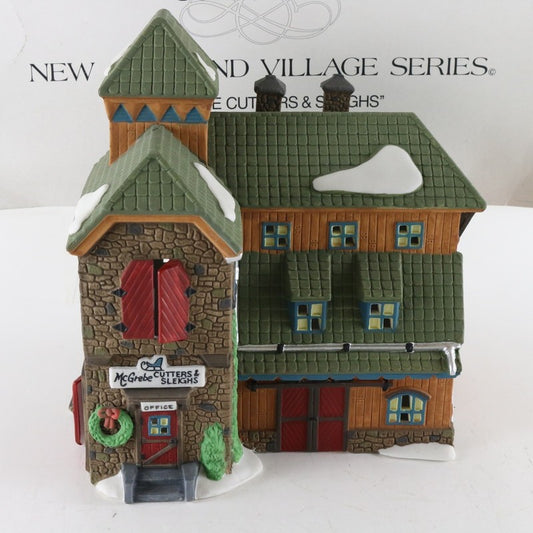 Dept 56 New England Heritage Village Mc Grebe Cutters & Sleighs Christmas 5640-5