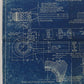 Santa Fe Solid Main Rod Floating Bushing Type Train Blueprint 1926 21"