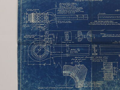 Santa Fe Solid Main Rod Floating Bushing Type Train Blueprint 1926 21"