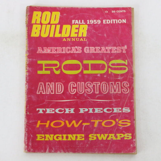 Vintage Rod Builder Americas Greatest Rods & Customs Fall 1959 50c