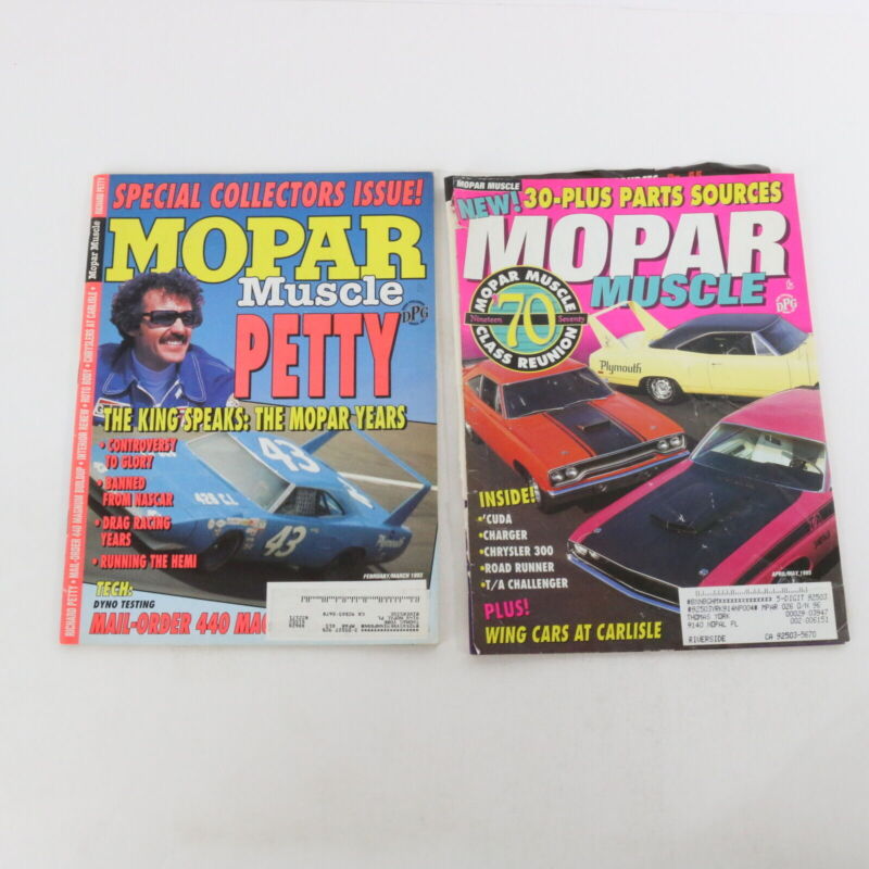 Lot Of 6 Mopar Muscle & High Performance Mopar Car Magazines 1989 1992 1993