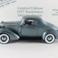 1937 Studebaker Dictator Coupe Blue Danbury Mint 1:24 Diecast Model #239/5000