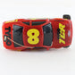 Tyco TCR Ford Thunderbird Red Yellow #8 Racing Slotless HO Slot Car
