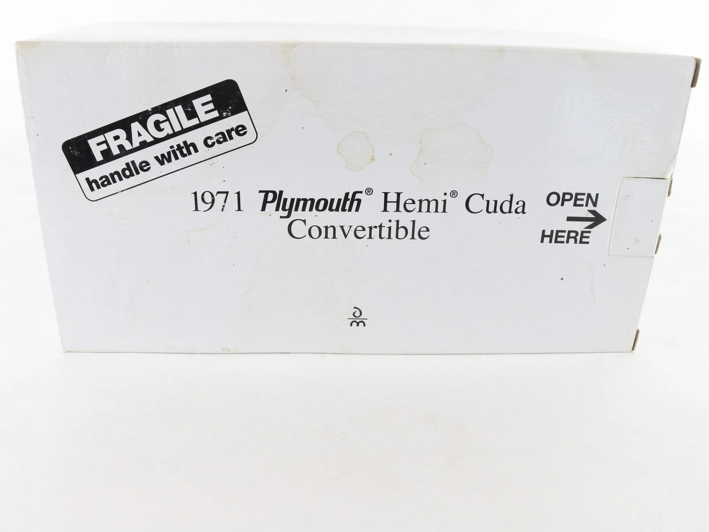 1971 Plymouth Hemi Cuda Barracuda Convertible White Black Danbury 1:24 Diecast