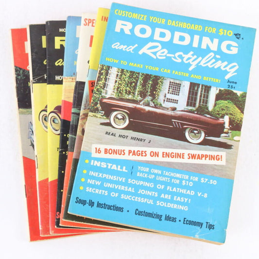 Lot Of 7 Rodding Restyling Jan Feb Mar Apr May June 1956 Vintage Car Magazines