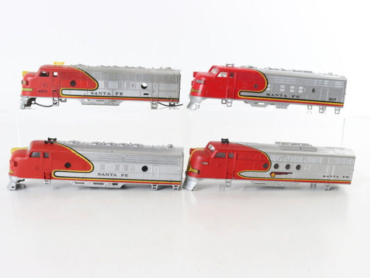 Lot Of 4 Santa Fe 307 215 4015 Diesel Locomotive Shells Tyco Bachmann HO