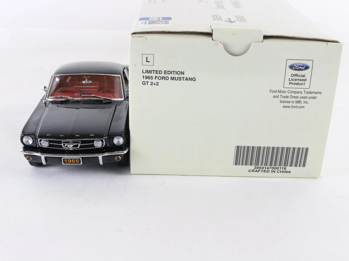 1965 Ford Mustang GT 2+2 Black Danbury Mint 1:24 Diecast Model 818/1965