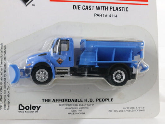 International Blue Slowplow Truck Boley HO 1:87 Diecast Model Vehicle 4114