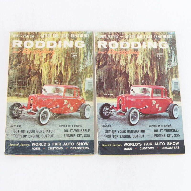 Lot Of 5 Rodding & Re-styling January & February 1960 Vintage Car Magazines