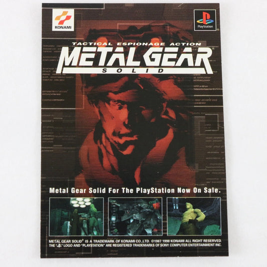 Metal Gear Solid Trading Card Liquid Snake Checklist Konami Playstation