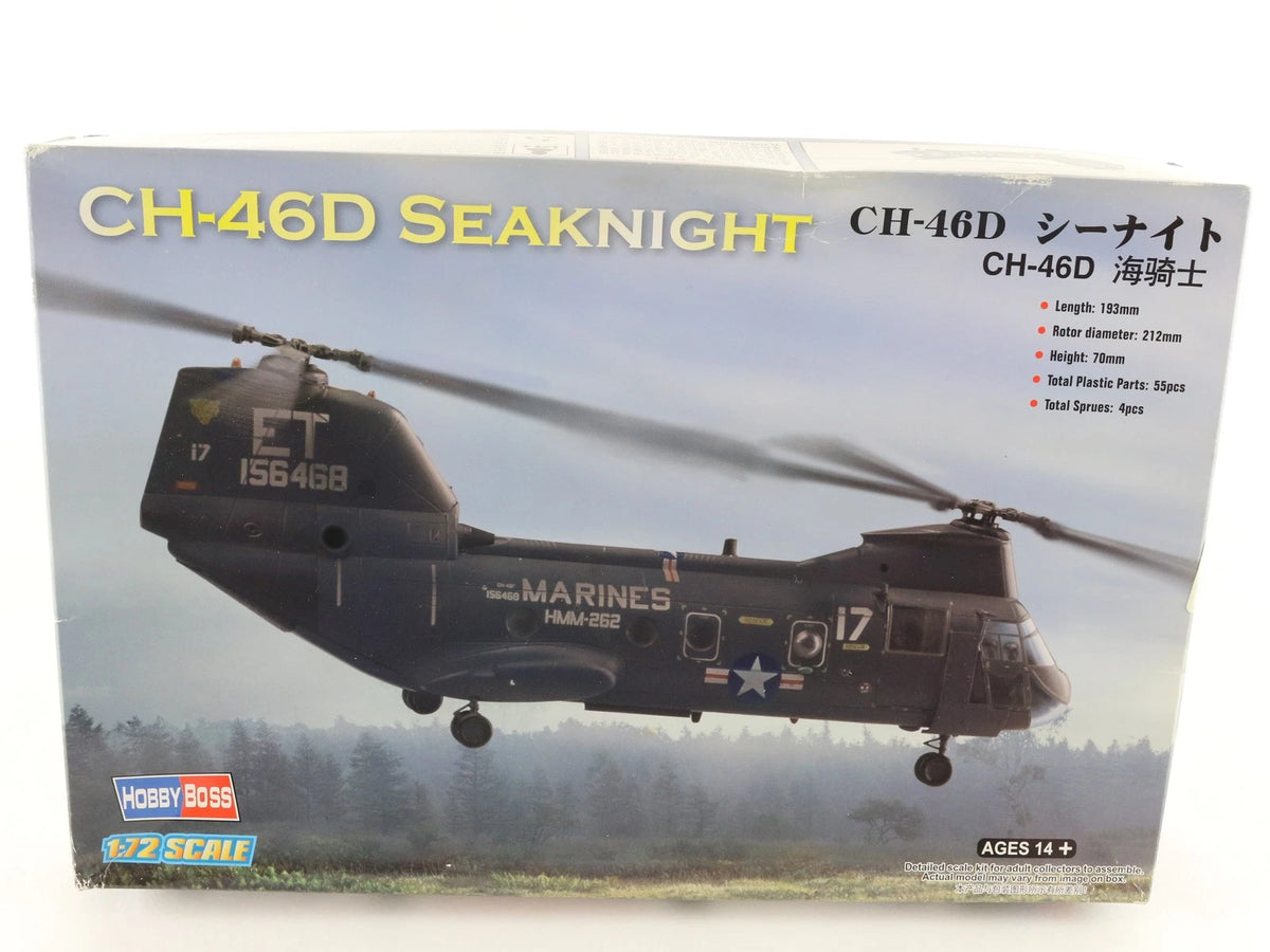 CH-46D Seaknight Helicopter Boeing Vertol Hobbyboss 1:72 87213 Military Kit
