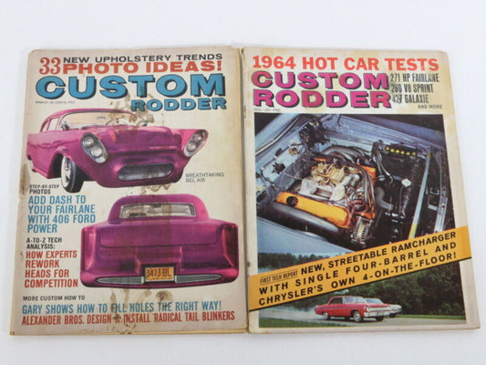 Lot Of 2 1963 Custom Rodder Vintage Car Magazines Nov & March 35c