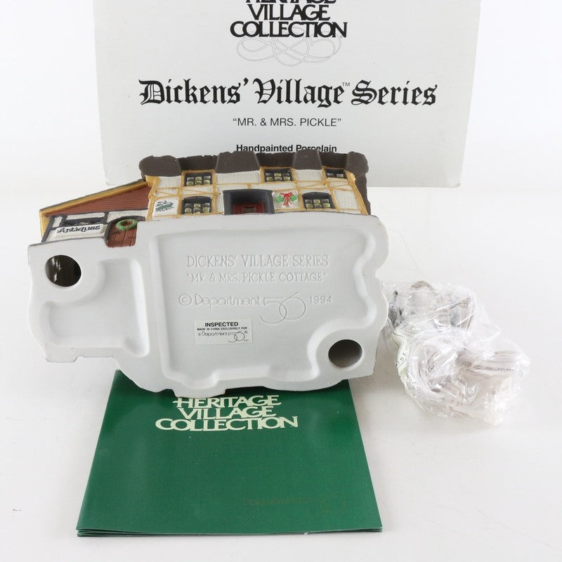 Dept 56 Dickens Village Mr & Mrs Pickle Christmas Building 5824-6