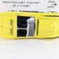1969 Chevy Corvette ZL-1 Coupe Yellow Danbury Mint 1:24 Diecast Model Car