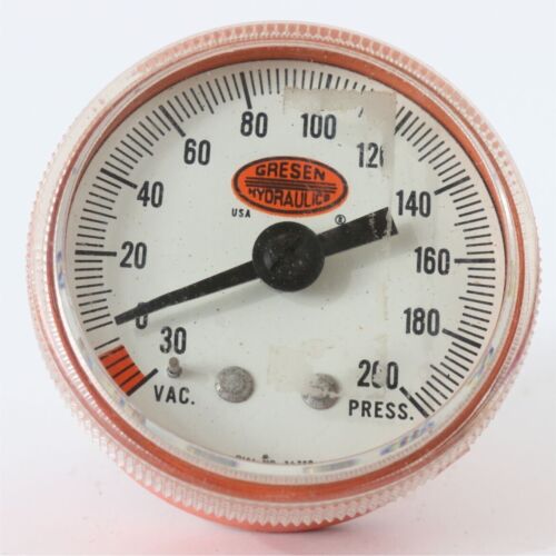 Gresen Hydraulics Vintage Hot Rod Rat Rod Vacuum Pressure Gauge 34728