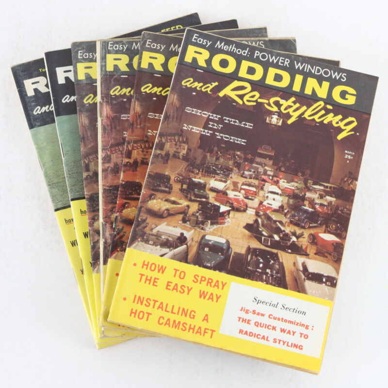 Lot Of 6 Rodding & Re-styling March & April 1959 Vintage Car Magazines